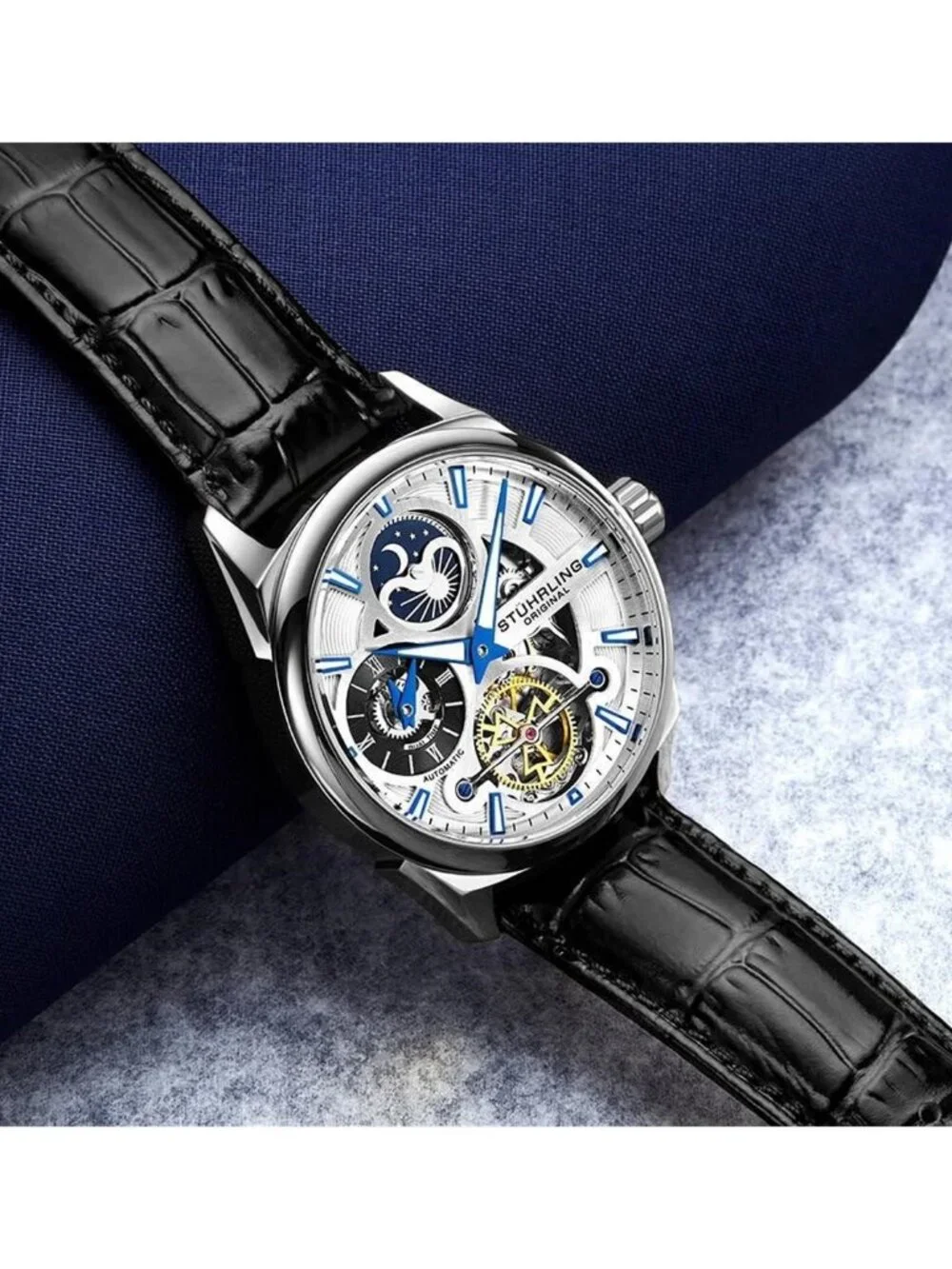 NWT Stuhrling Original Legacy Automatic Silver Dial Men's Watch